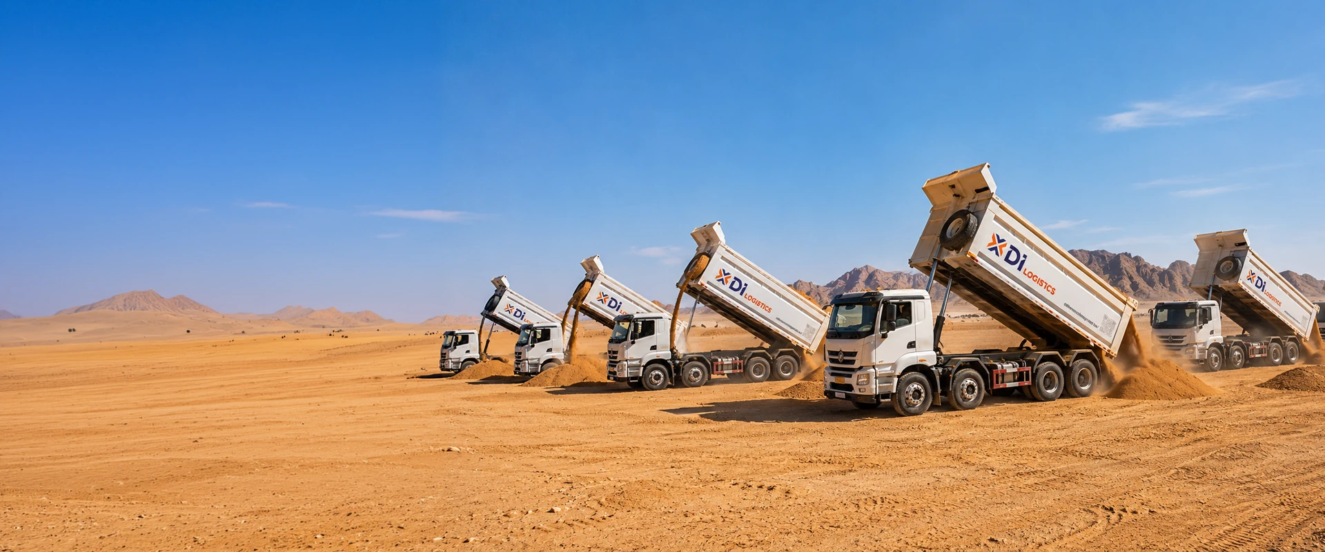 Heavy dumper operating on a construction site